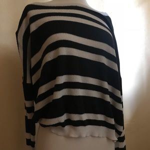 Brandy Melville Slouchy White and Grey Stripped